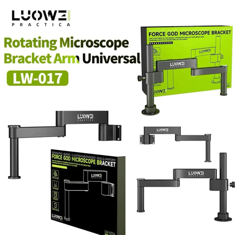 SOPORTE BRAZO PARA MICROSCOPIO (Mesa Y Pared) LuoWei  LW-017